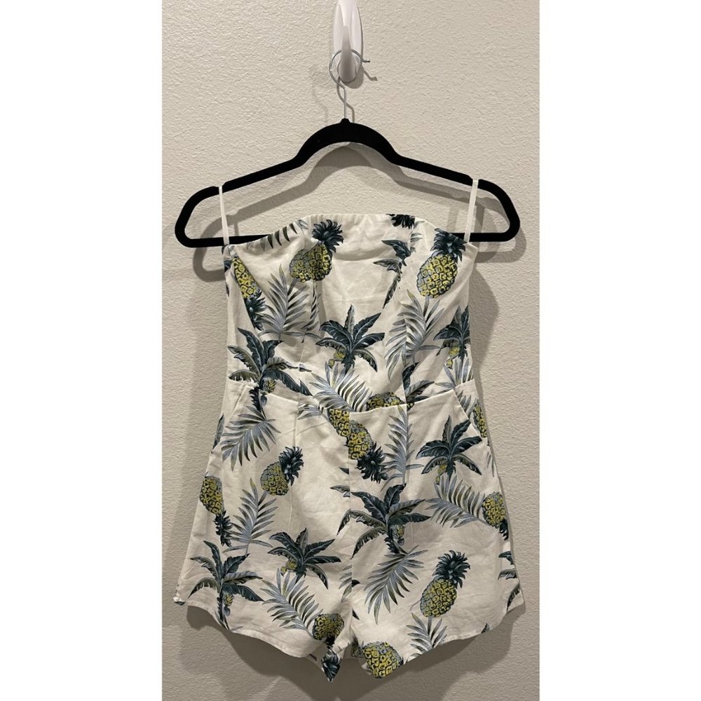 LOVERICHE White Romper with Pineapples